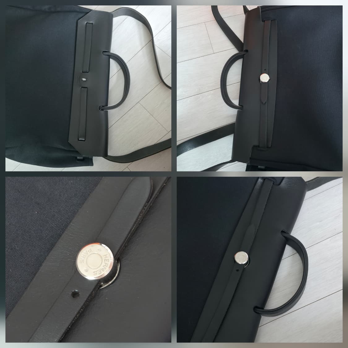 에르메스 에르백39 에르백mm 캔버스 블랙 숄더백 상품이미지4