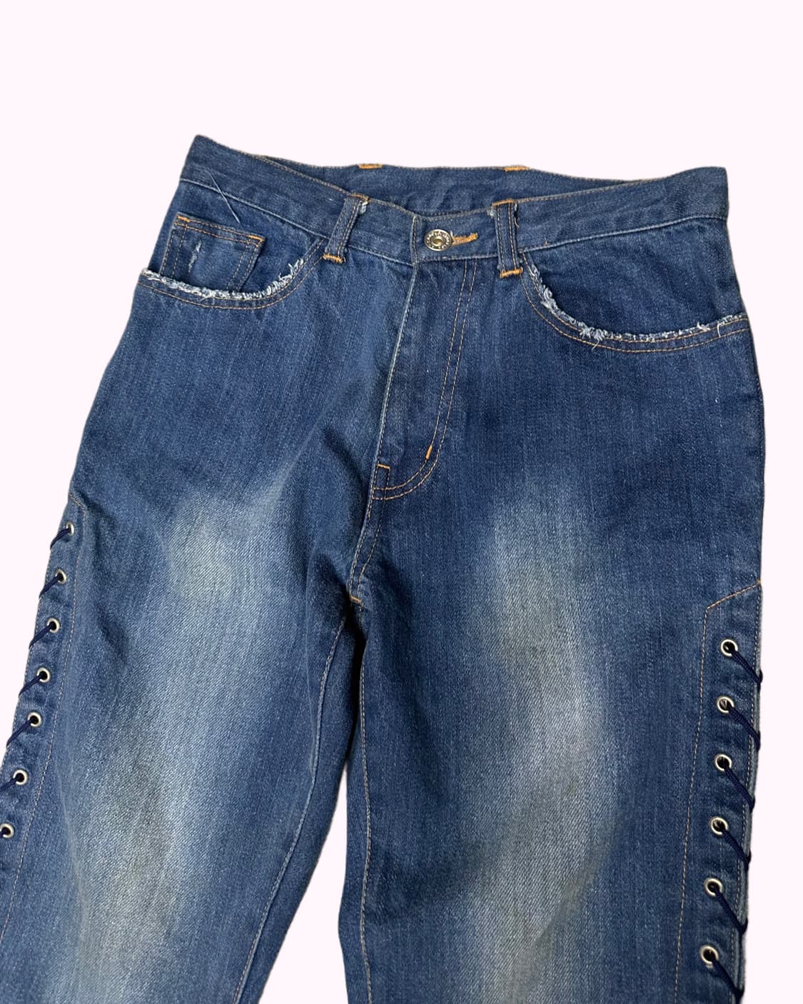 lace-up low-rise capri jean 상품이미지3