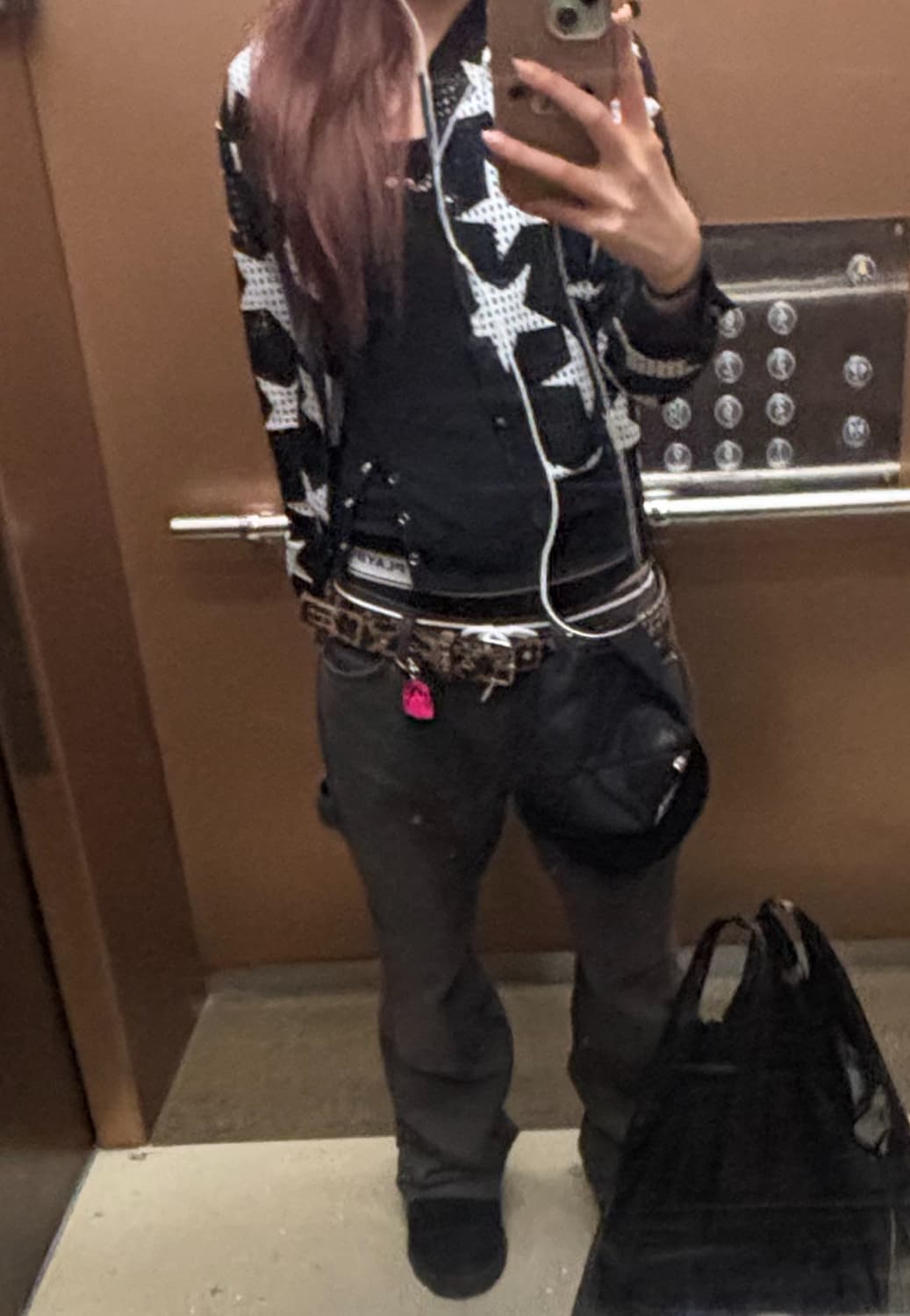 y2k 스타 별 매쉬 집업 상품이미지2