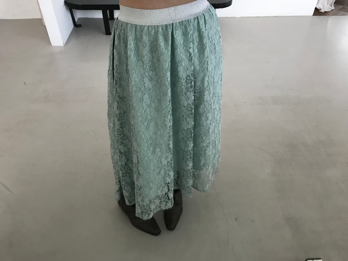 vintage mint lace skirt 상품이미지1