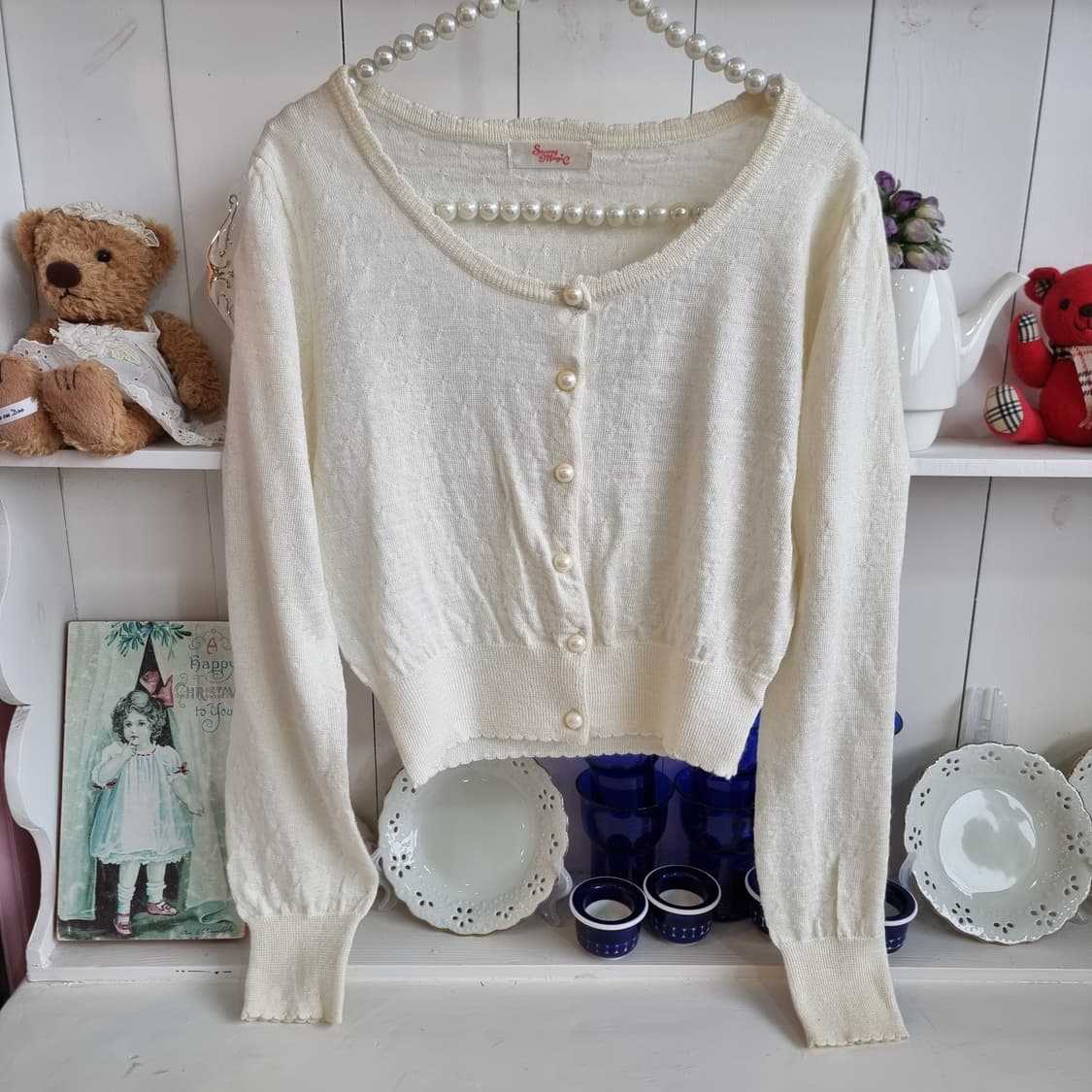 아이보리 진주 가디건 상품이미지1