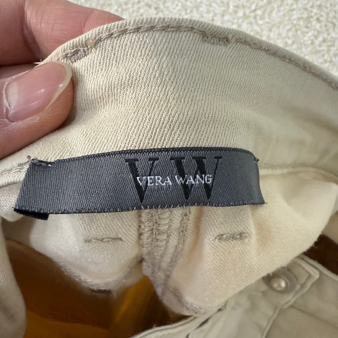 [S] 베라왕 VERAWANG 여성 베이지 코튼팬츠 1231T1 상품이미지3