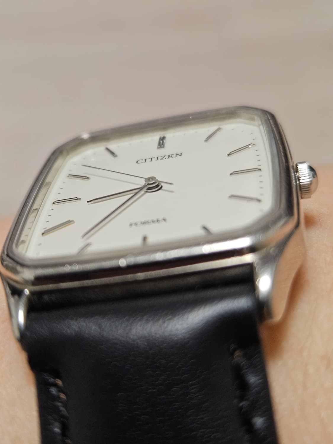 빈티지 시티즌 Forma 사각 은장 가죽 시계 상품이미지8