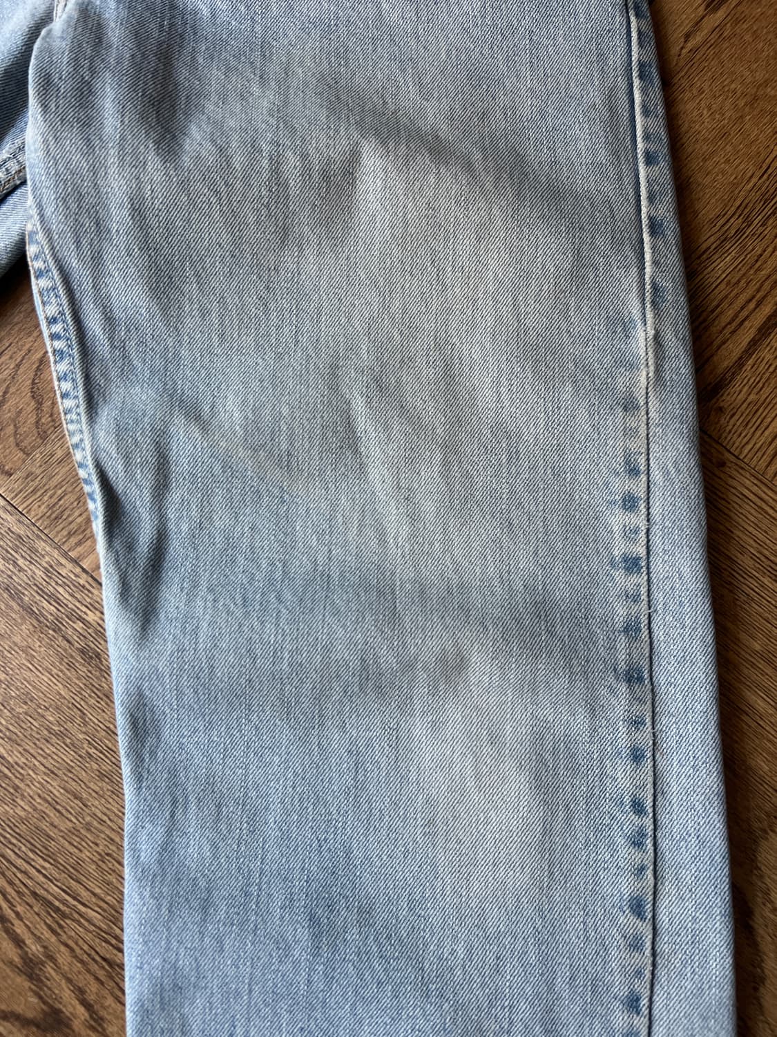 [31]00's 리바이스 USA 505 빈티지 워싱 라이트블루 데님 팬츠 상품이미지5