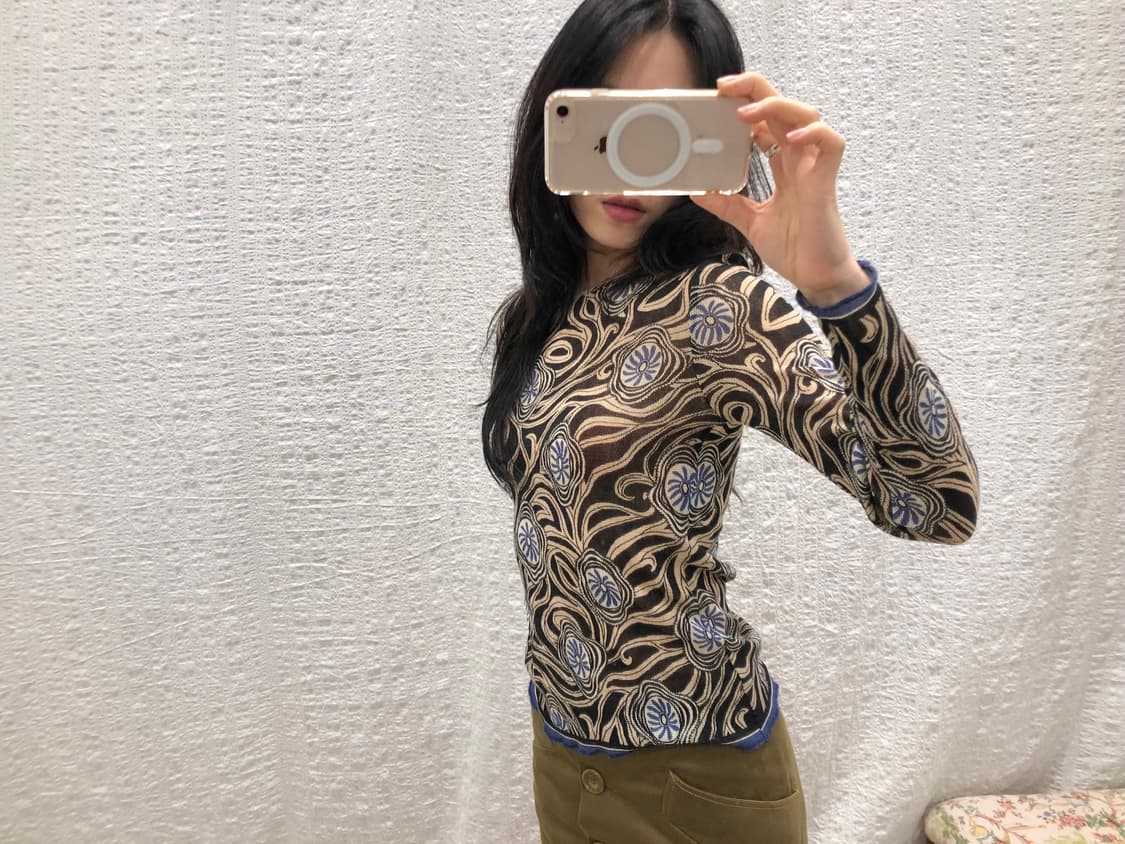 swirl garden sheer top 상품이미지1
