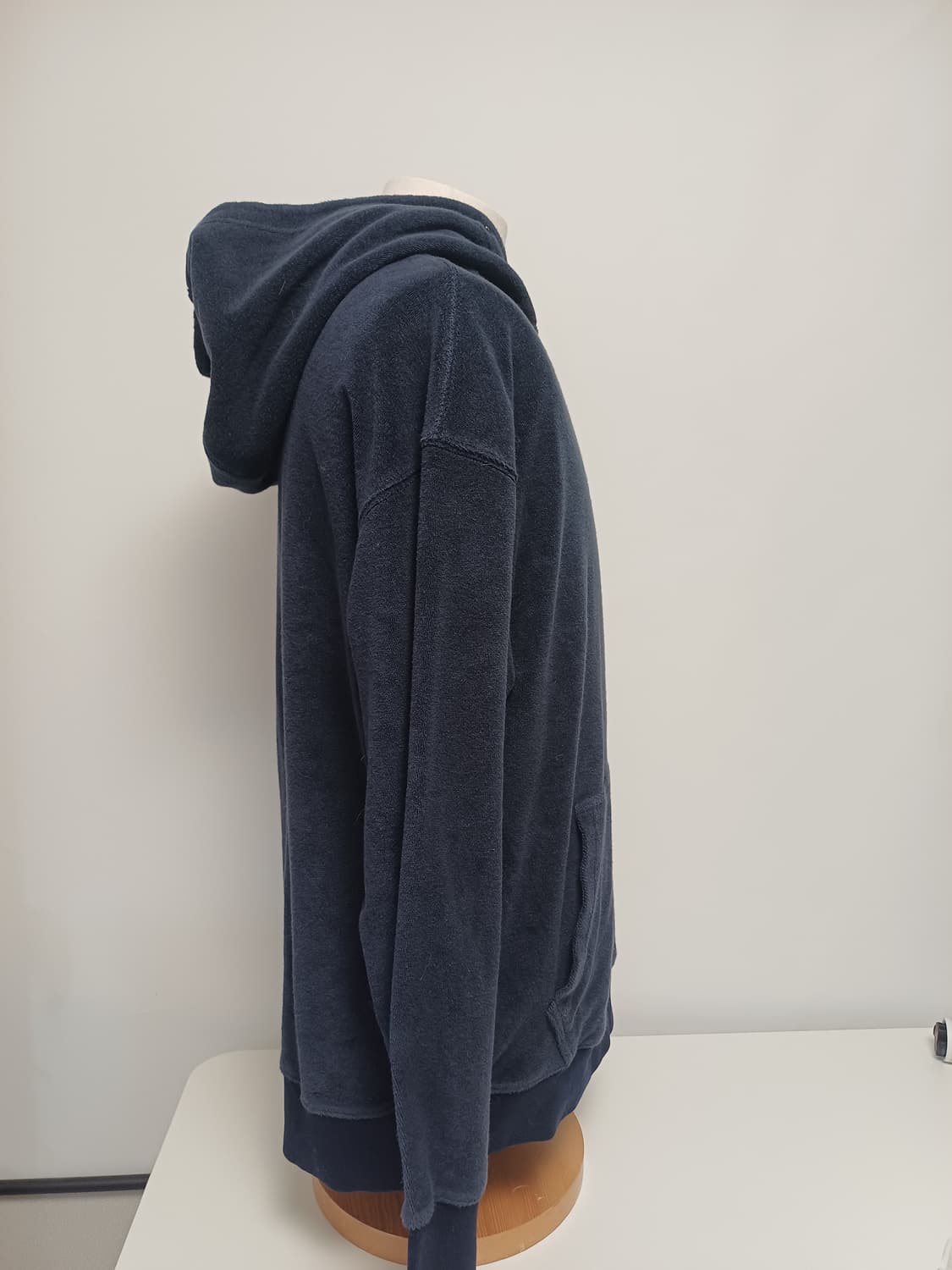 [L] 에디바우어 스냅 버튼 테리 오버핏 후드티 (네이비) 상품이미지2