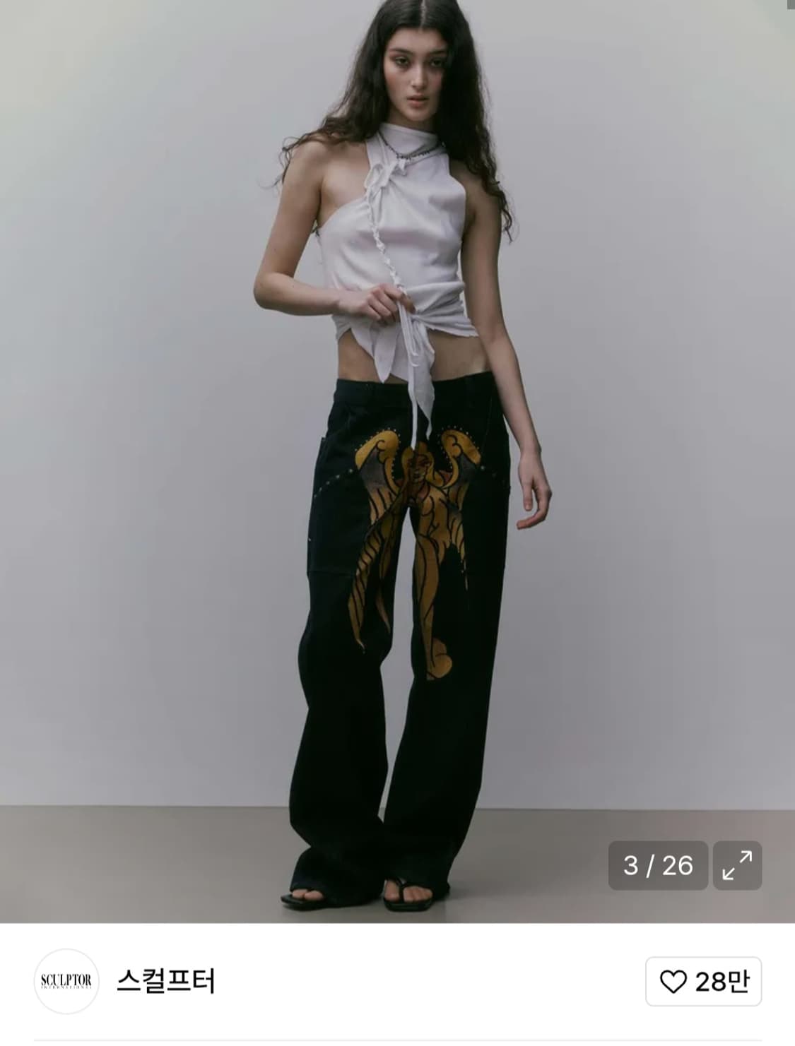 [스컬프터 X Ed Hardy] Cracked Angel 데님 상품이미지1