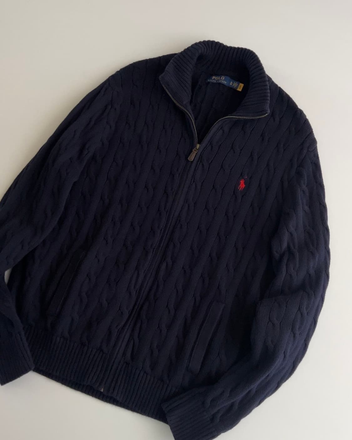 폴로 랄프로렌 케이블 니트 집업 가디건 XL 상품이미지3