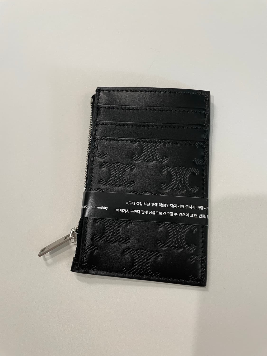 셀린느 트리오페 지퍼 카드지갑 블랙 새상품 판매 상품이미지2
