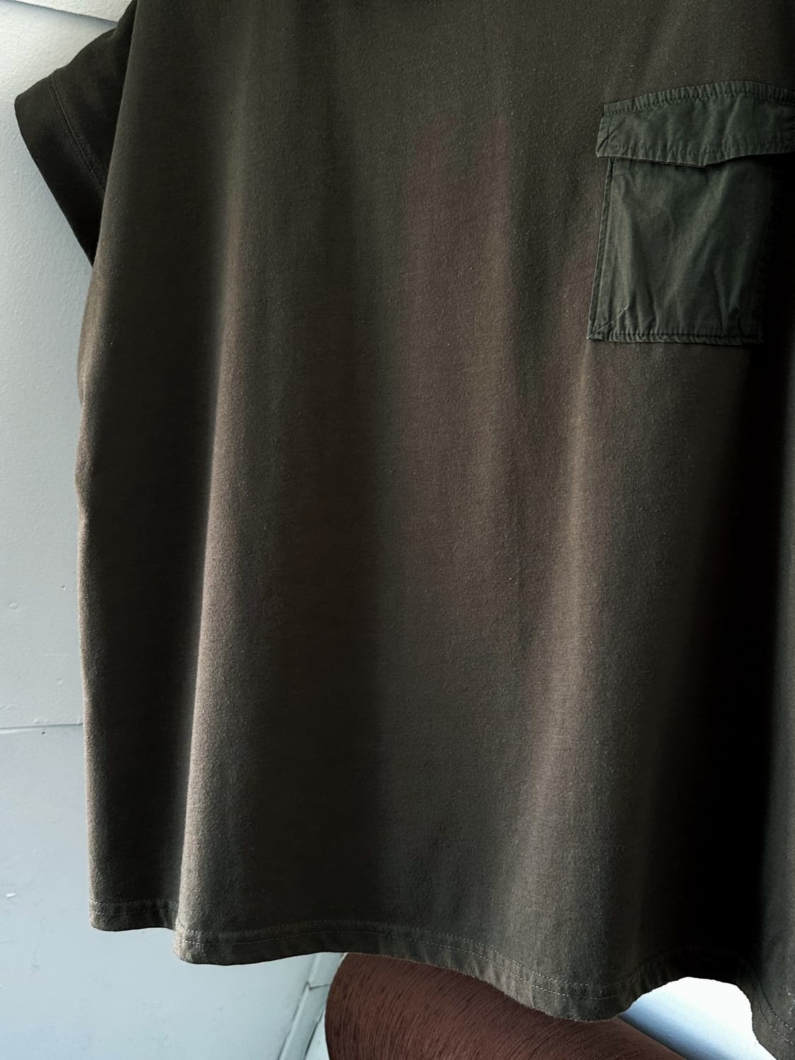 Wide design hooded pullover top 상품이미지3