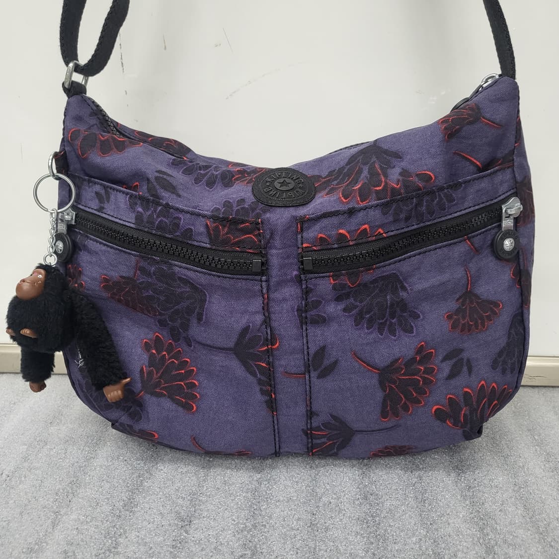 키플링 정품 크로스백 퍼플 꽃무니 30x23 상품이미지2