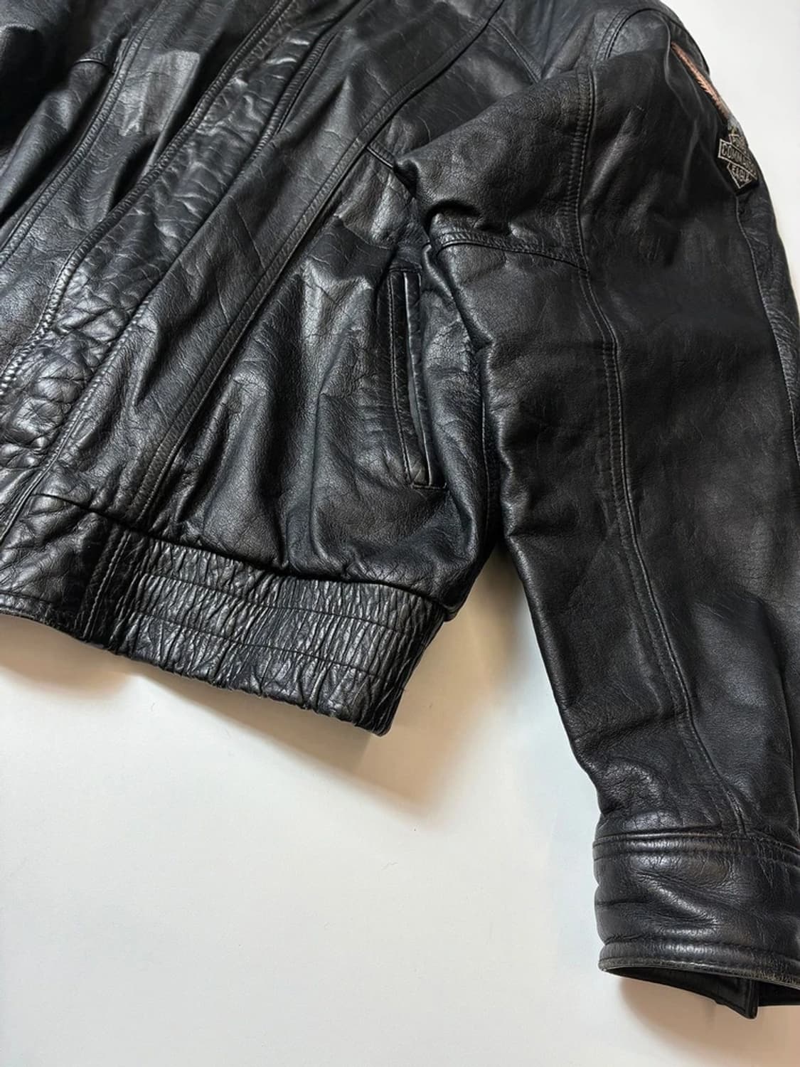 Selected 90's 이글 자수 봄버 가죽 항공 자켓 PN8174 상품이미지5