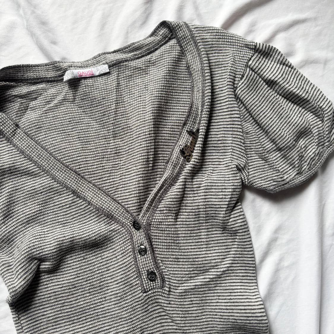 빈티지 gaudi 공겜여주 모리 반팔 니트 갸루 상품이미지2