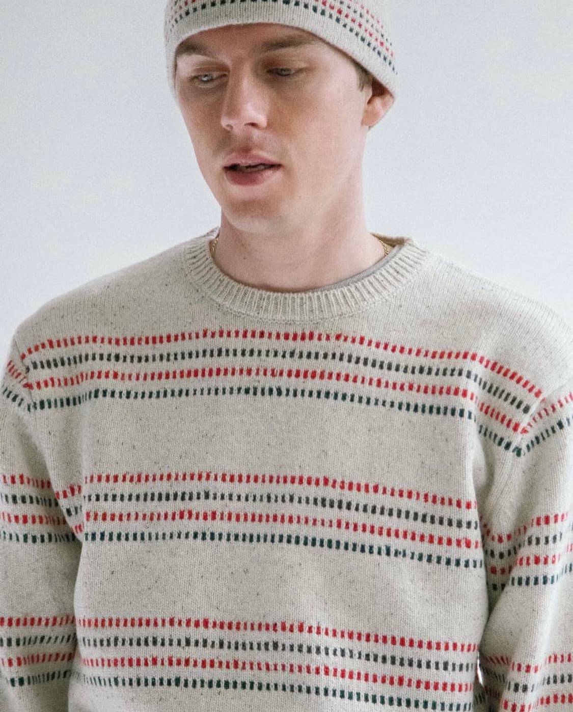 Adsum Flecks Sweater Square Stripe(메리노울) 상품이미지4