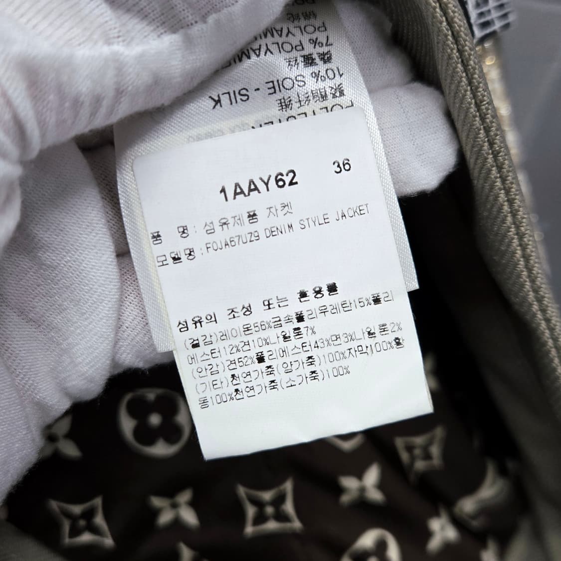 백화점판 / 루이비통 LV 모노그램 루렉스 트위드 프릴 슬리브 자켓 36 상품이미지5