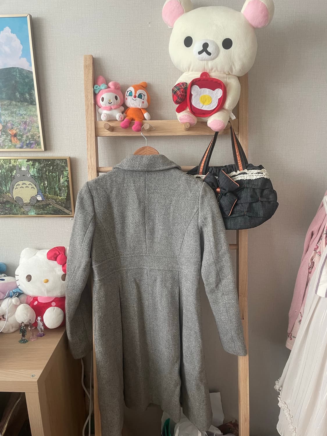 모리걸 빈티지 코이세이오 도쿄모리 그레이 롱코트 🩶 상품이미지2