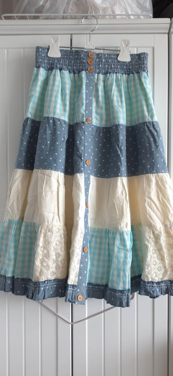 패치워크 모리걸 스커트 상품이미지1