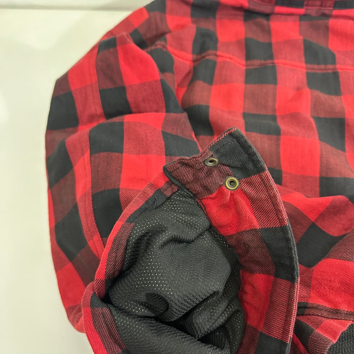 L MOOEKA 바둑판체크 팔꿈치패드 바이크자켓 상품이미지6