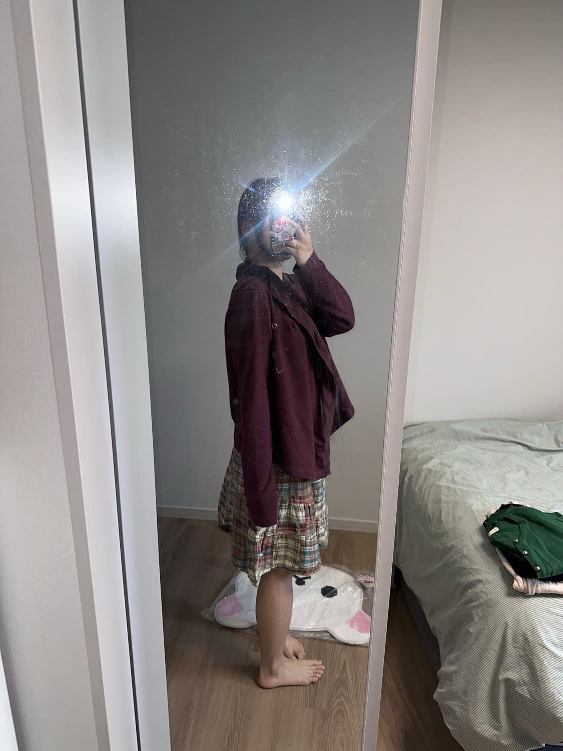 빈티지 모리걸 아오이유우 파타고니아 자주색 가디건 상품이미지3