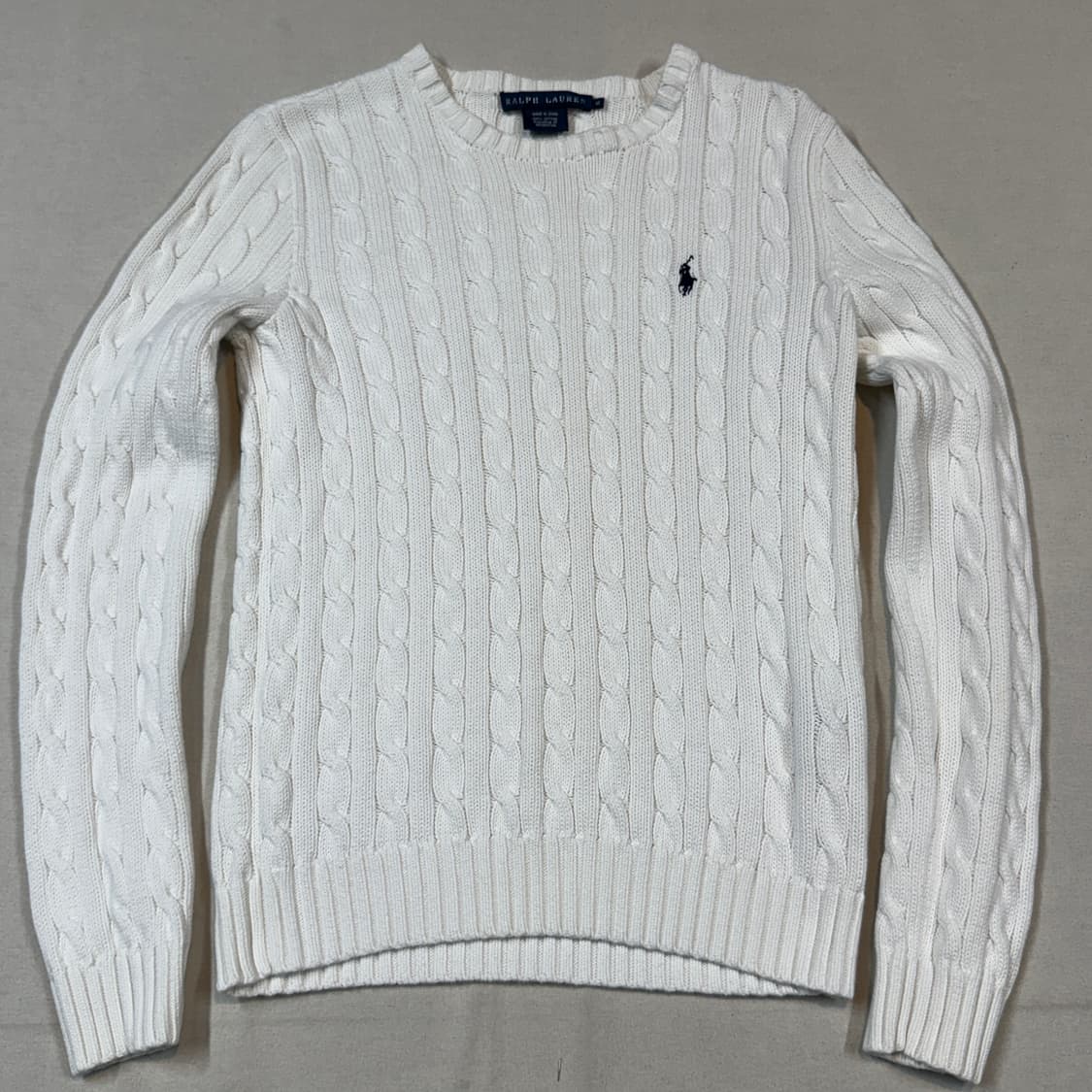 M) 폴로 랄프로렌 케이블 꽈배기 라운드넥 니트 상품이미지2