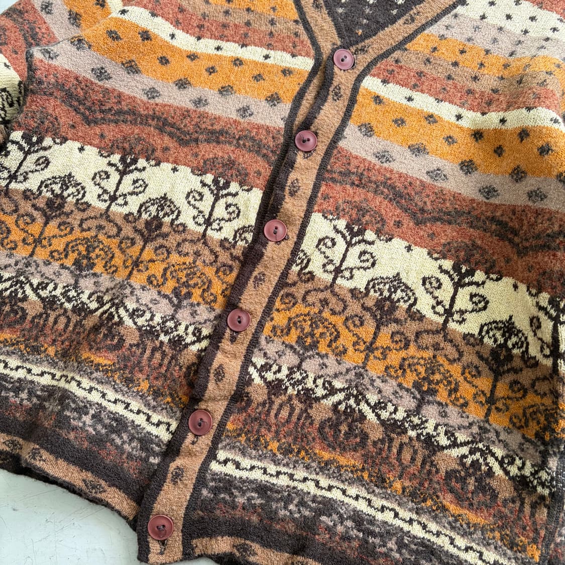 90s 노르딕 빈티지 울 가디건 L 상품이미지4