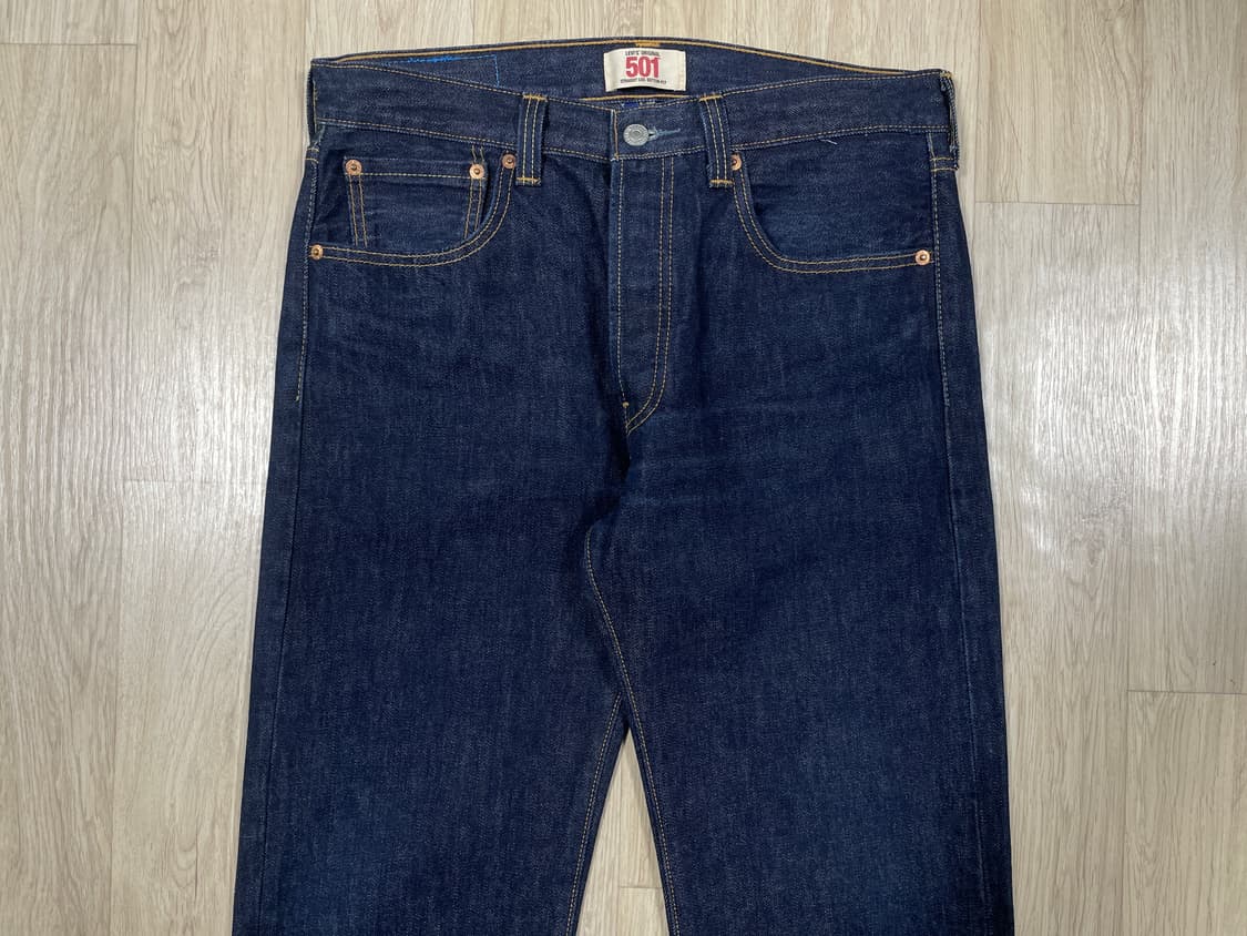 32) 00's 리바이스 매장판 501 블루스티치 진청 데님팬츠 상품이미지5