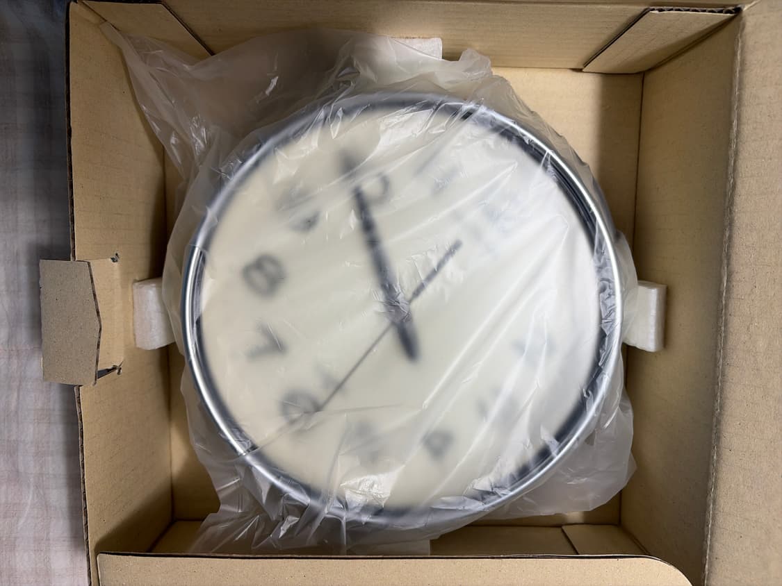 PFS X 세이코 무소음 레트로 방진 벽시계 아이보리 상품이미지3