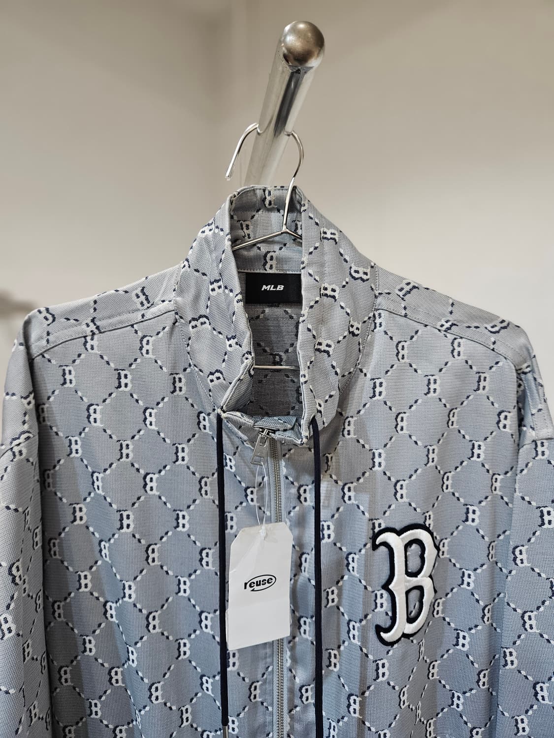 MLB 보스턴 다이아모노그램 자카드 바람막이 상품이미지3