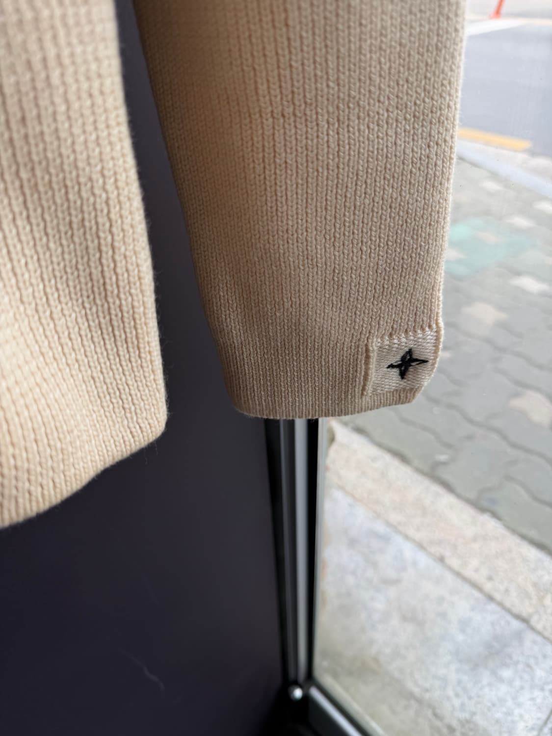 100/ 스톤아일랜드 2000AW 와펜 골지 니트 집업 상품이미지5