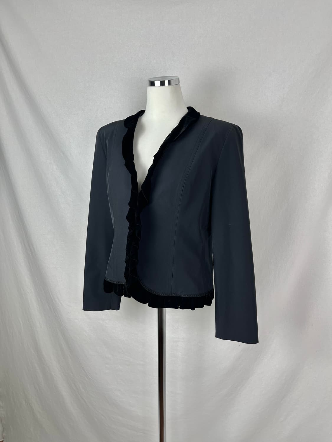 Vintage (maede in japan) 벨벳 셔링 자켓  상품이미지1