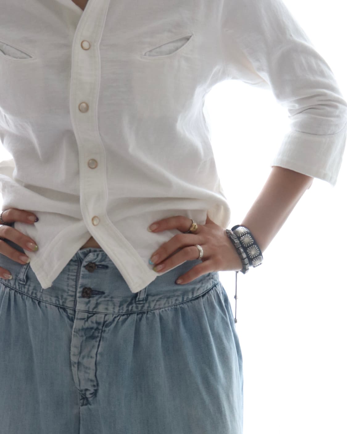 [45rpm] Light Denim Culottes Pants 상품이미지6
