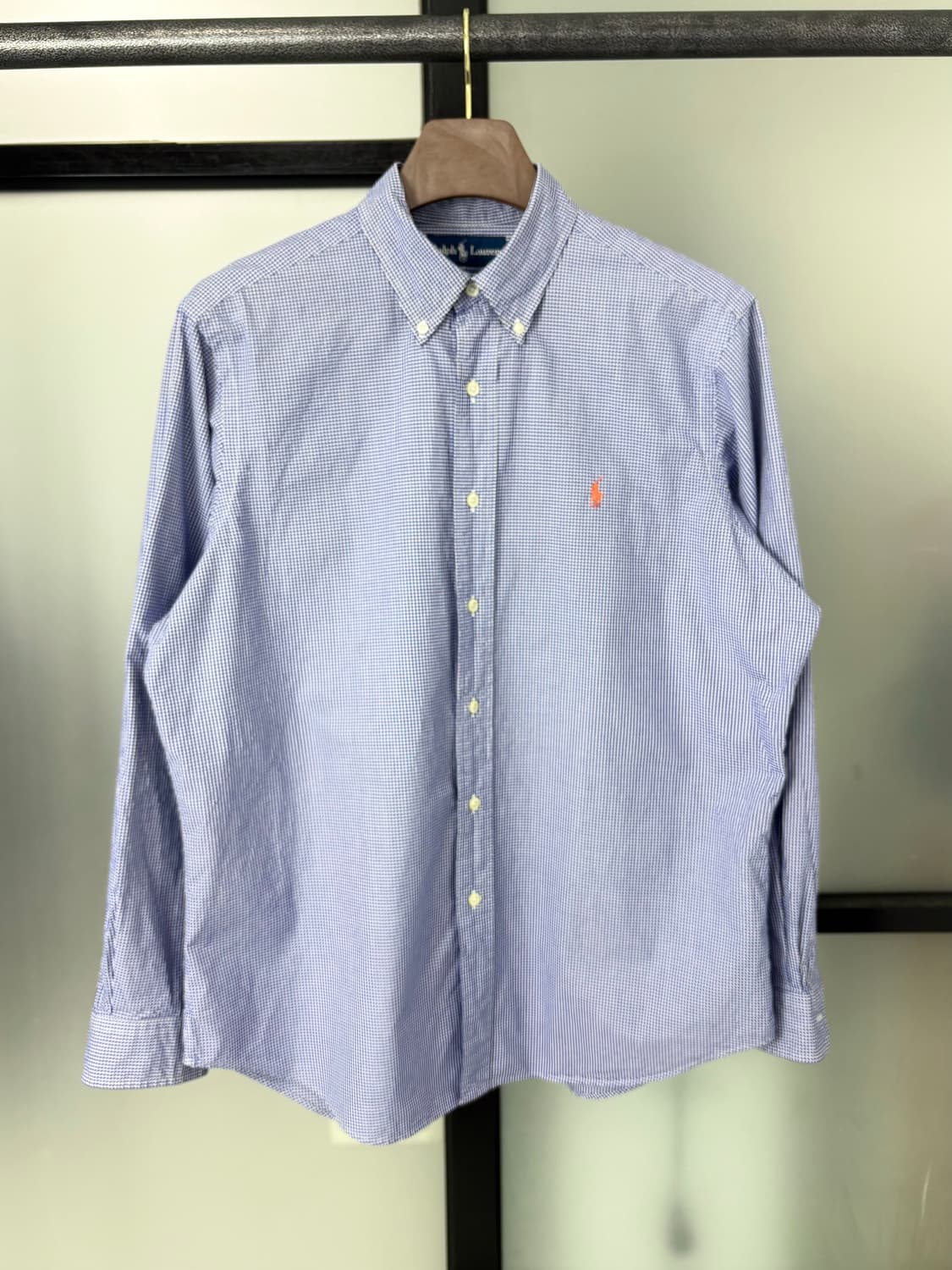 [2XL]POLO폴로 오렌지포니 네이비 잔체크 셔츠  상품이미지1