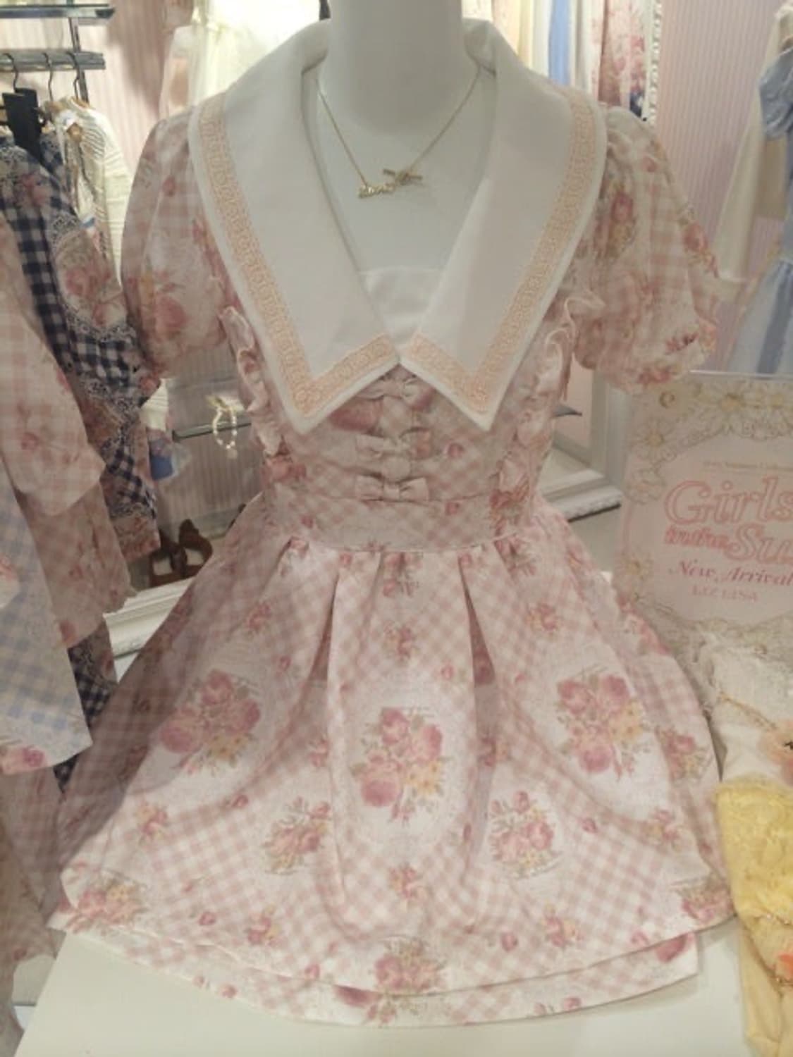 리즈리사 3연리본 딸기우유 플러로럴 원피스 모리걸 히메갸루 라떼갸루 상품이미지1