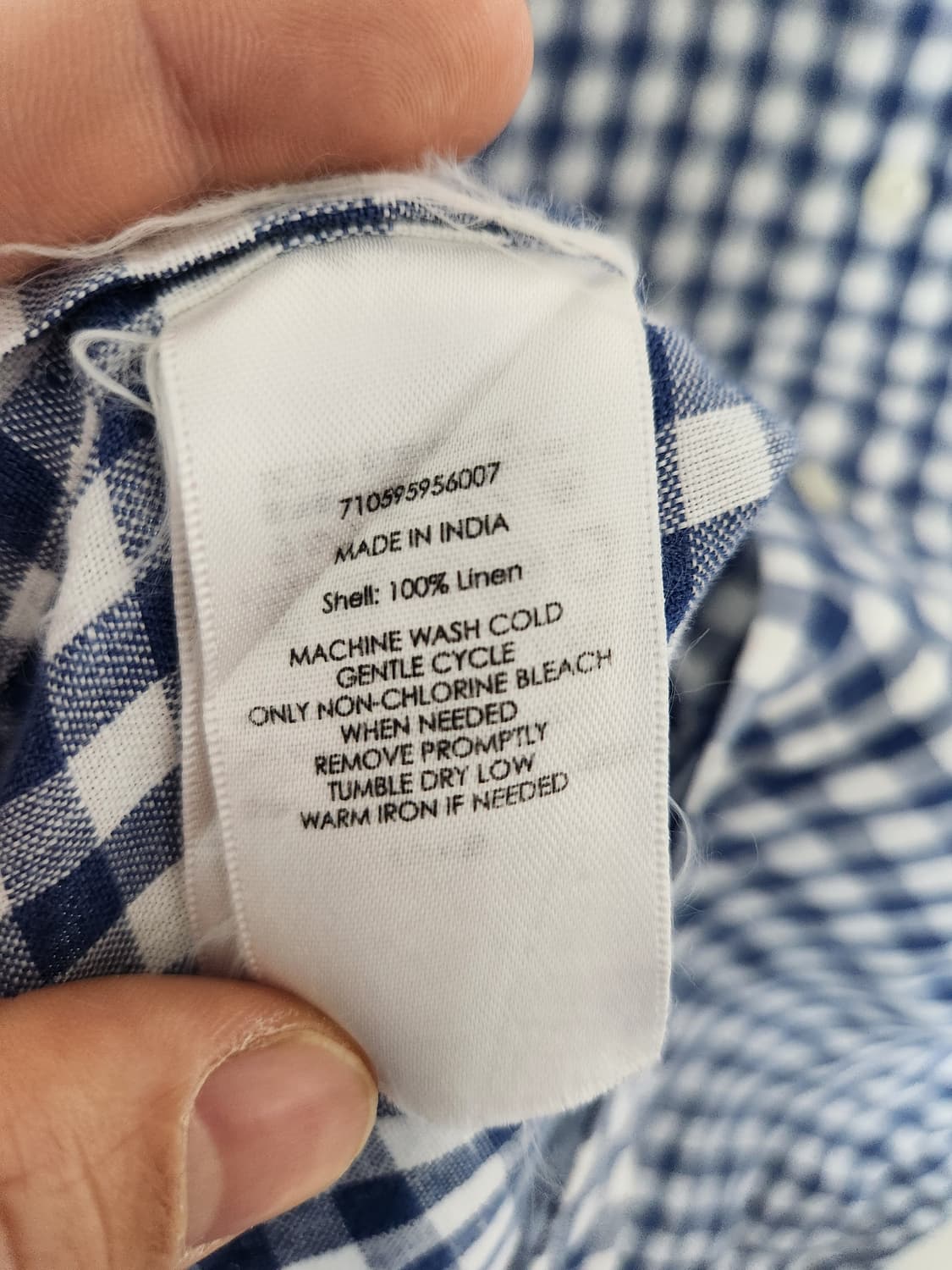 폴로Polo 체크 린넨 셔츠 S - S178 상품이미지7