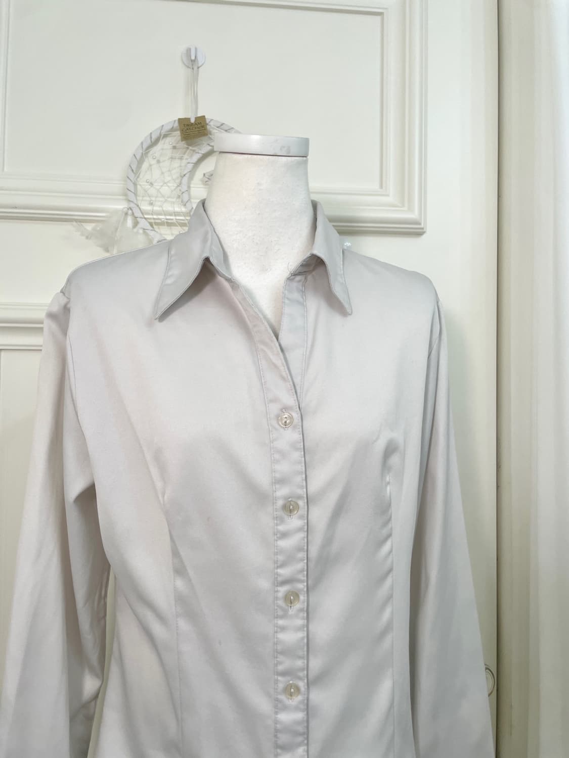 sheer gray basic line shirt(size-L) 상품이미지6