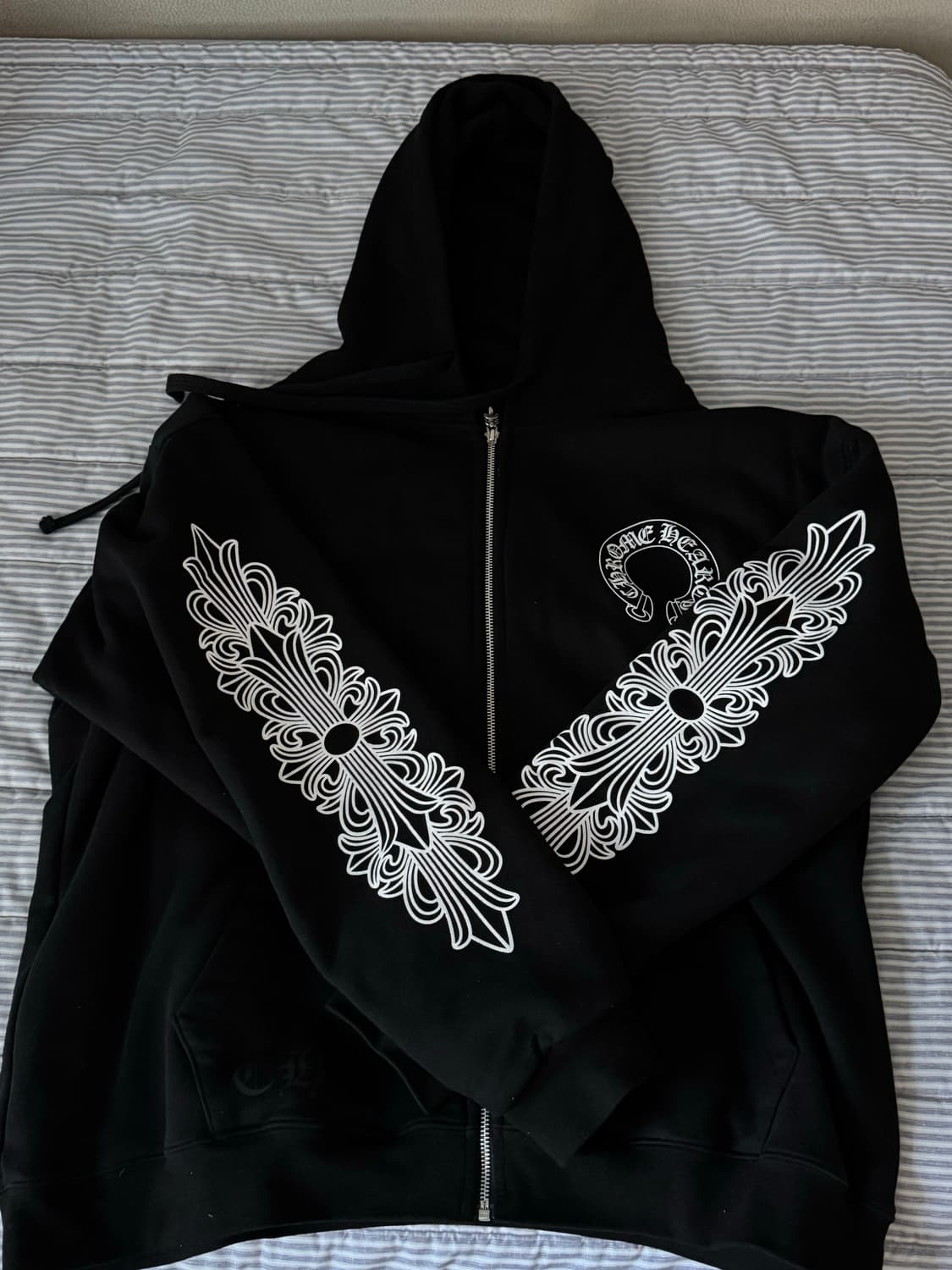 크롬하츠 홀스슈 플로랄 헤비웨이트 후드집업 l사이즈 상품이미지1