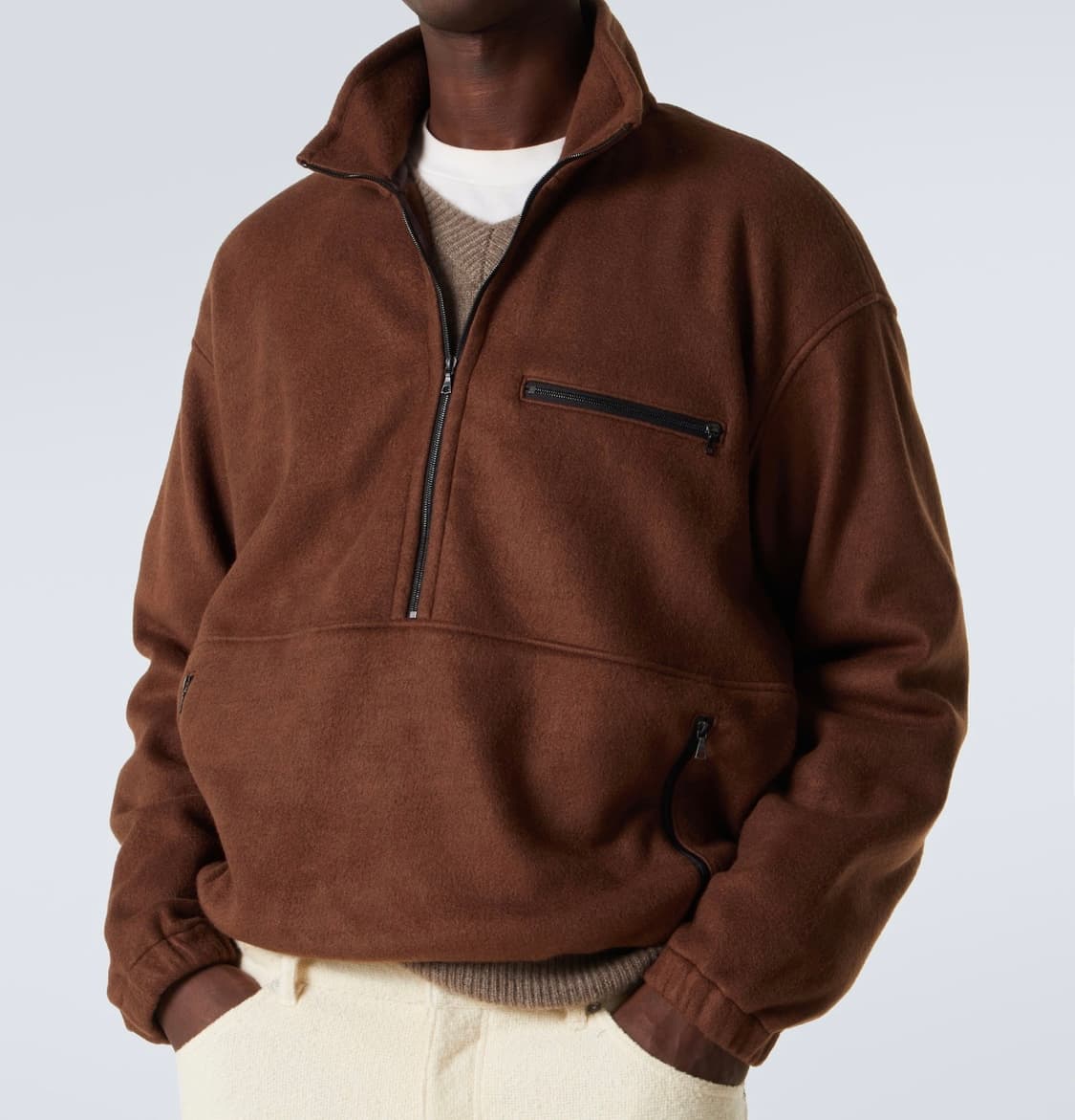 오라리 실크 후리스 브라운 상품이미지4