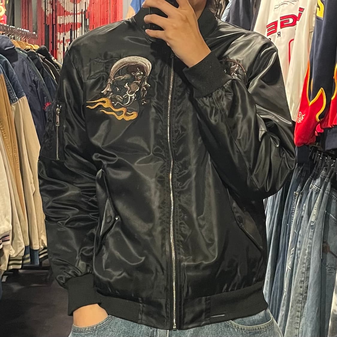 [IM] Vtg 블랙 자수 스카쟌 상품이미지1