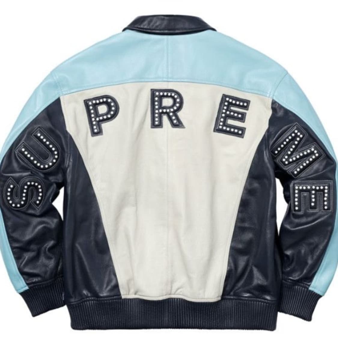 슈프림 스터드 아크로고 레더자켓 블루 L 상품이미지1