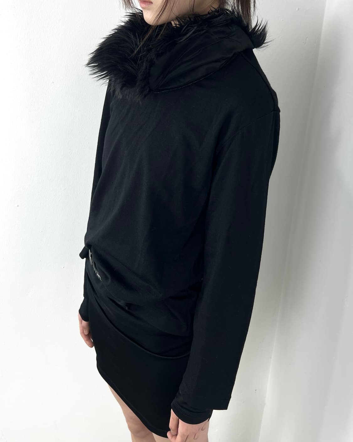 Comme Des Garcons Fur Neck Wool Knit 상품이미지3