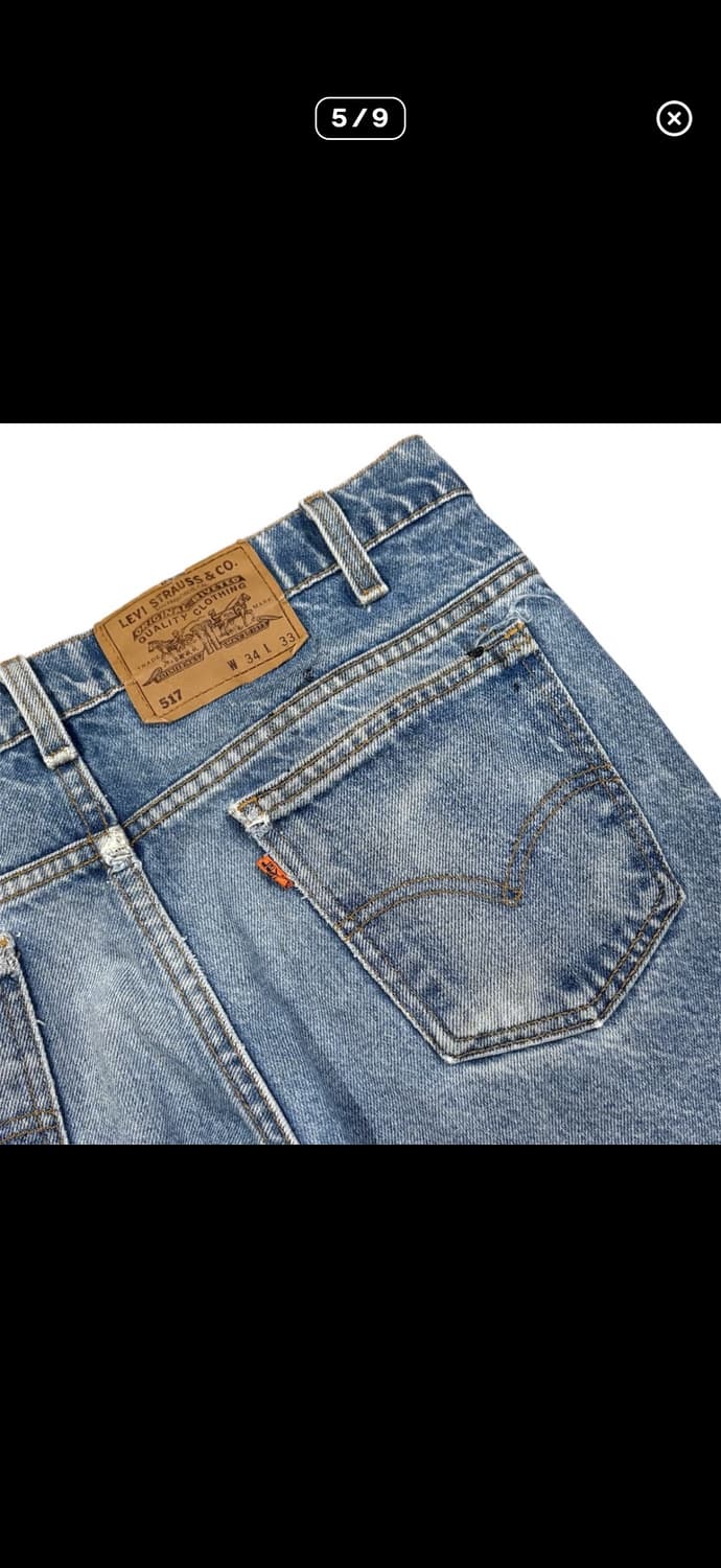 90s Levi’s usa 517 오렌지탭 플레어 데님 연청 상품이미지5