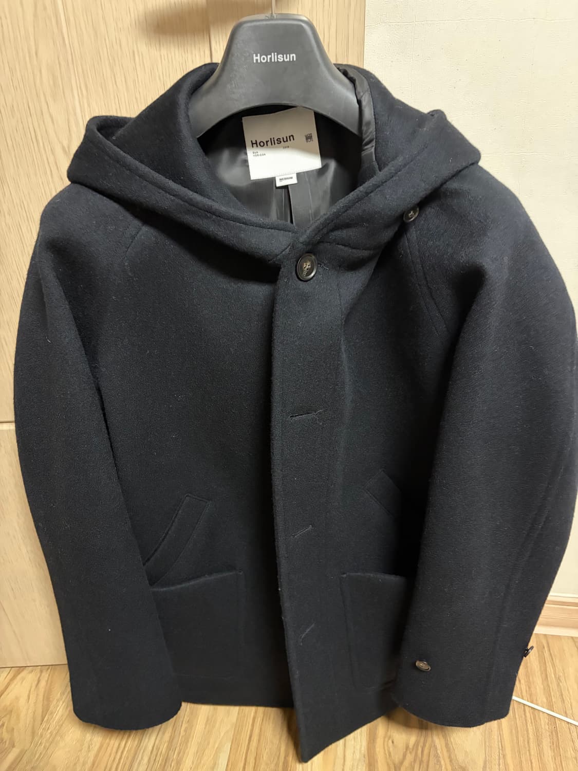 홀리선 하프코트 네이비(longgrove hood half coat) 상품이미지1