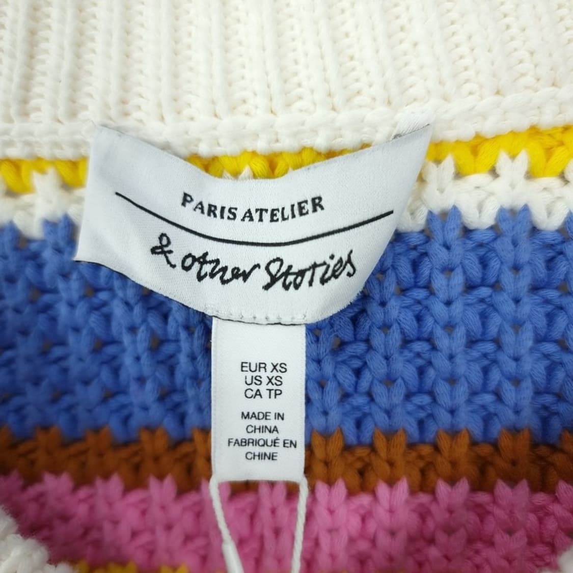 [앤아더스토리즈](새상품) 멀티 컬러 스트라이프 브이넥 니트 M19113 상품이미지7