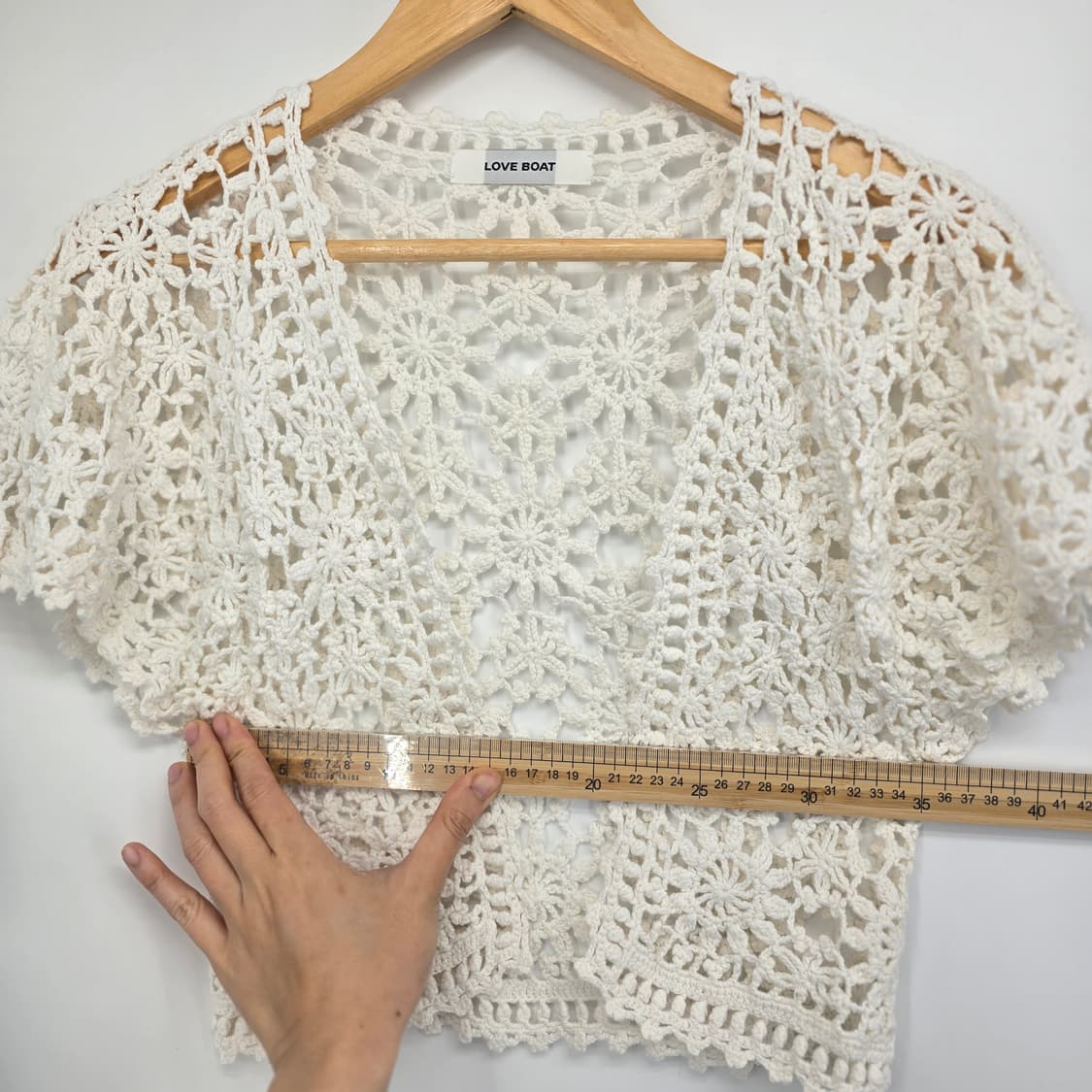 LOVE BOAT 아이보리 크로셰 가디건 상품이미지3