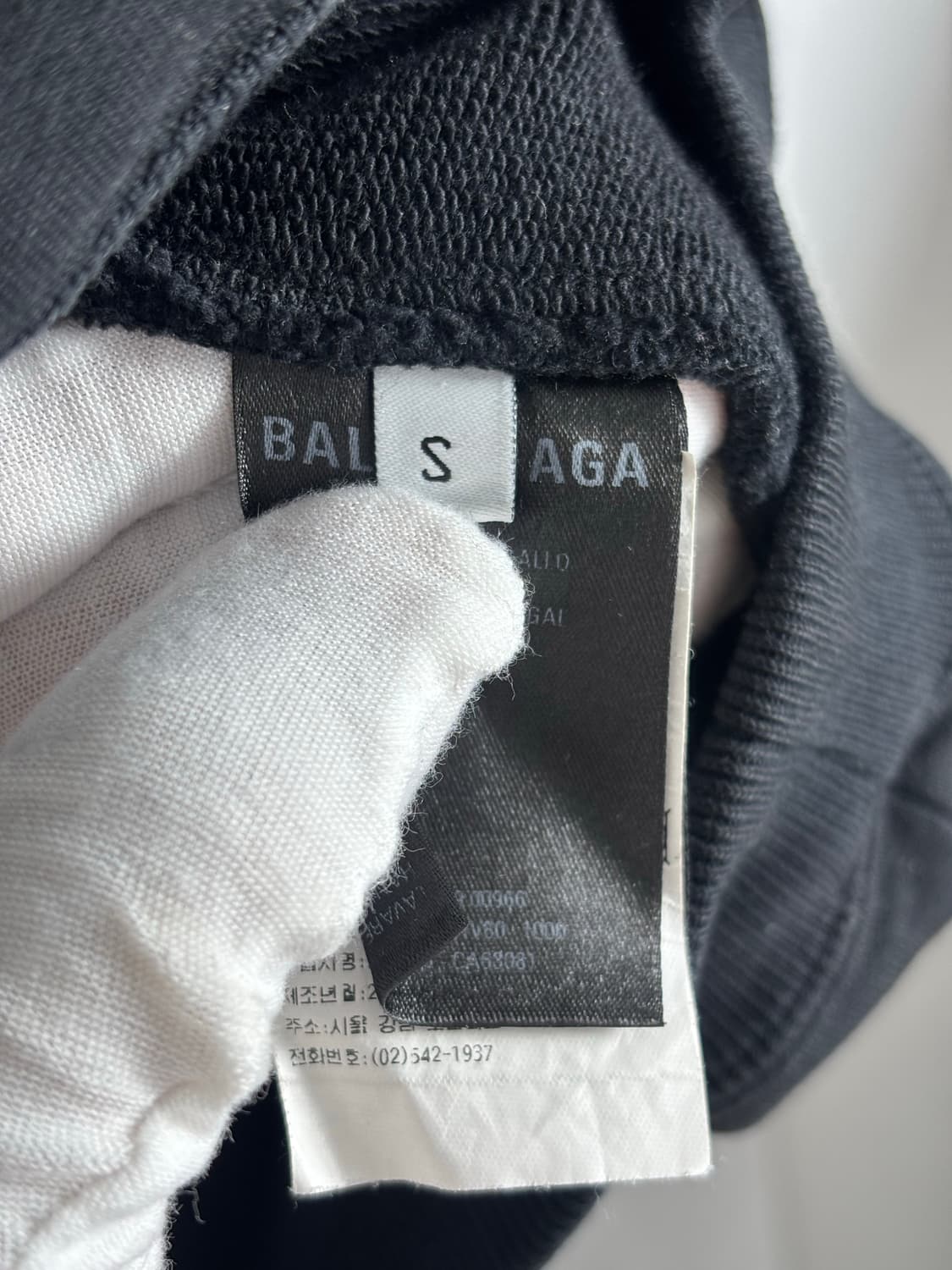 (정품)발렌시아가 마스터 오버 후드티 블랙 상품이미지8