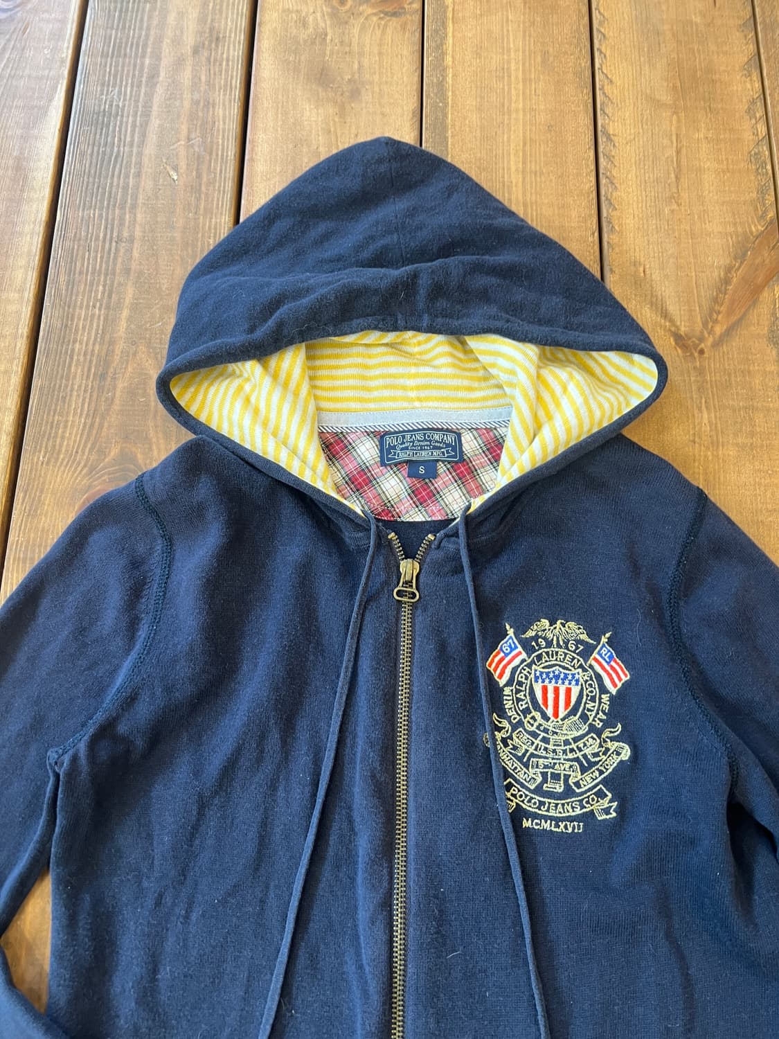 폴로 네이비 성조기 후드집업 상품이미지7