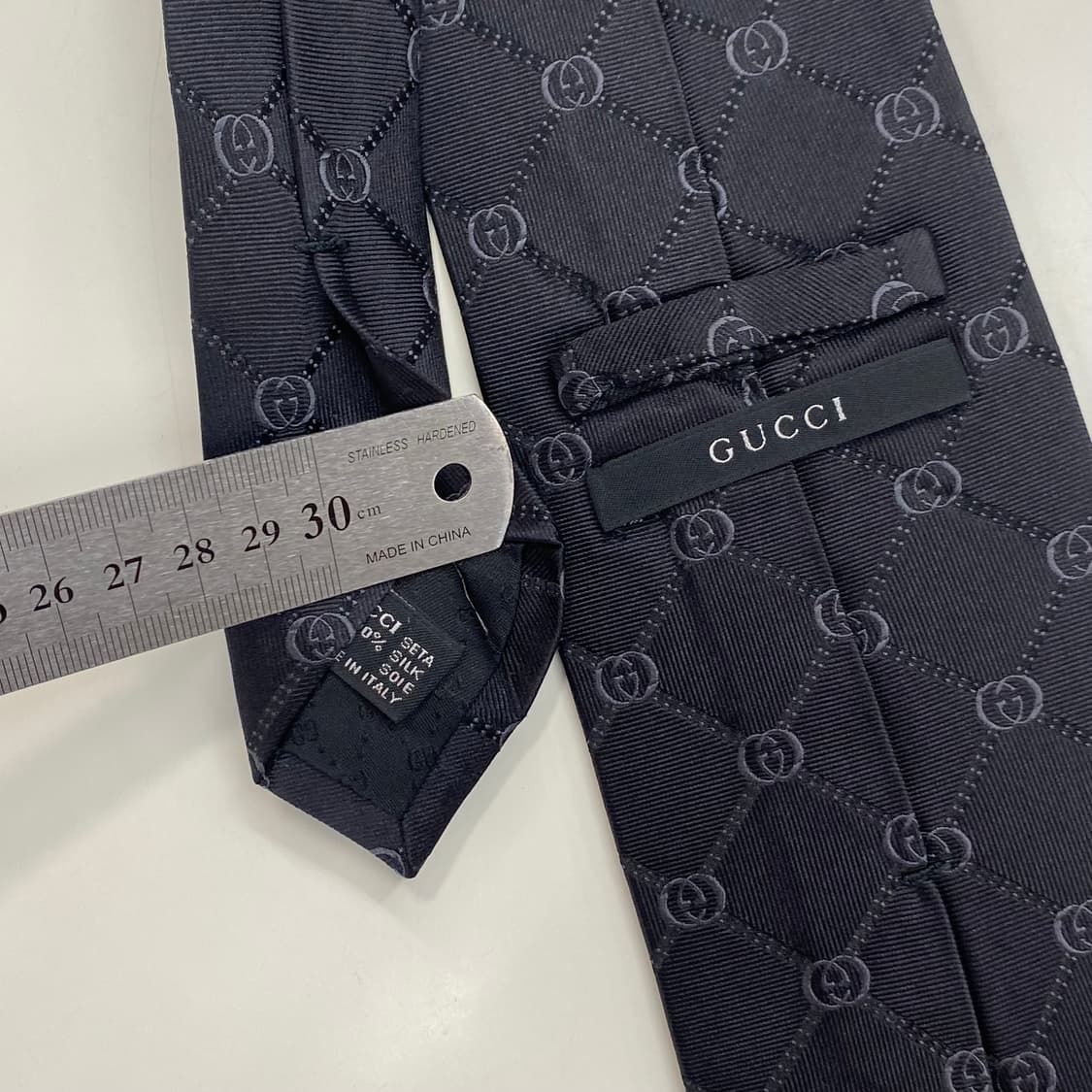 구찌(GUCCI) GG모노그램 명품 정품 블랙넥타이 상품이미지7
