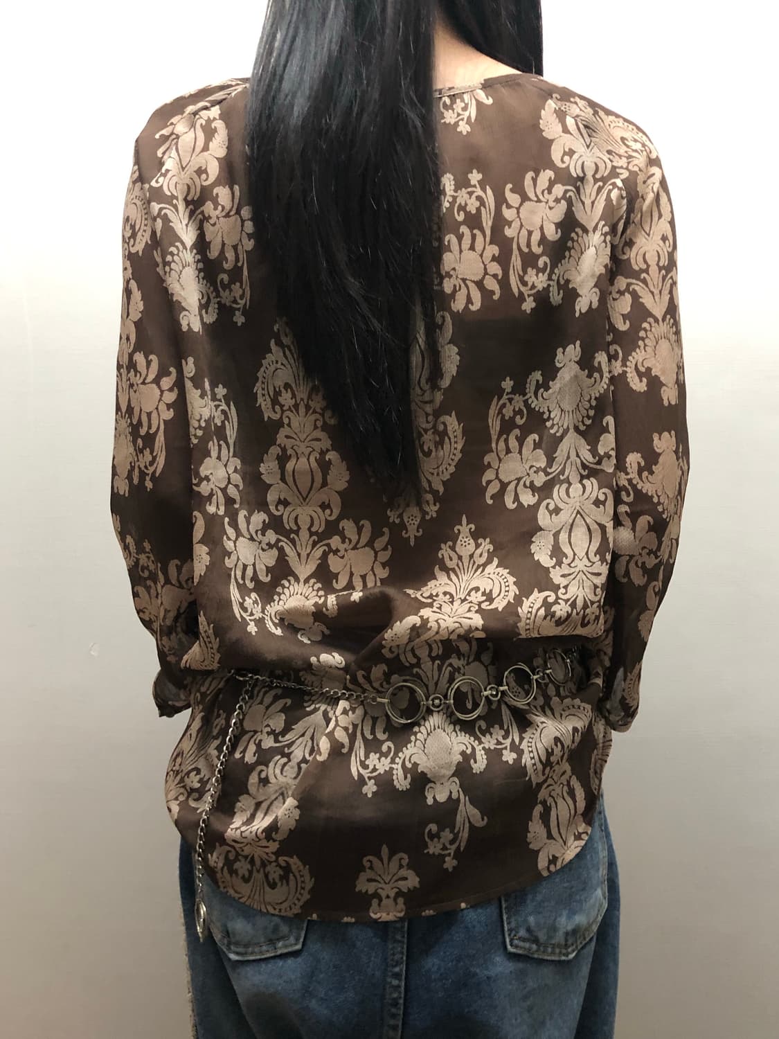 빈티지 브라운 히피 블라우스 상품이미지7