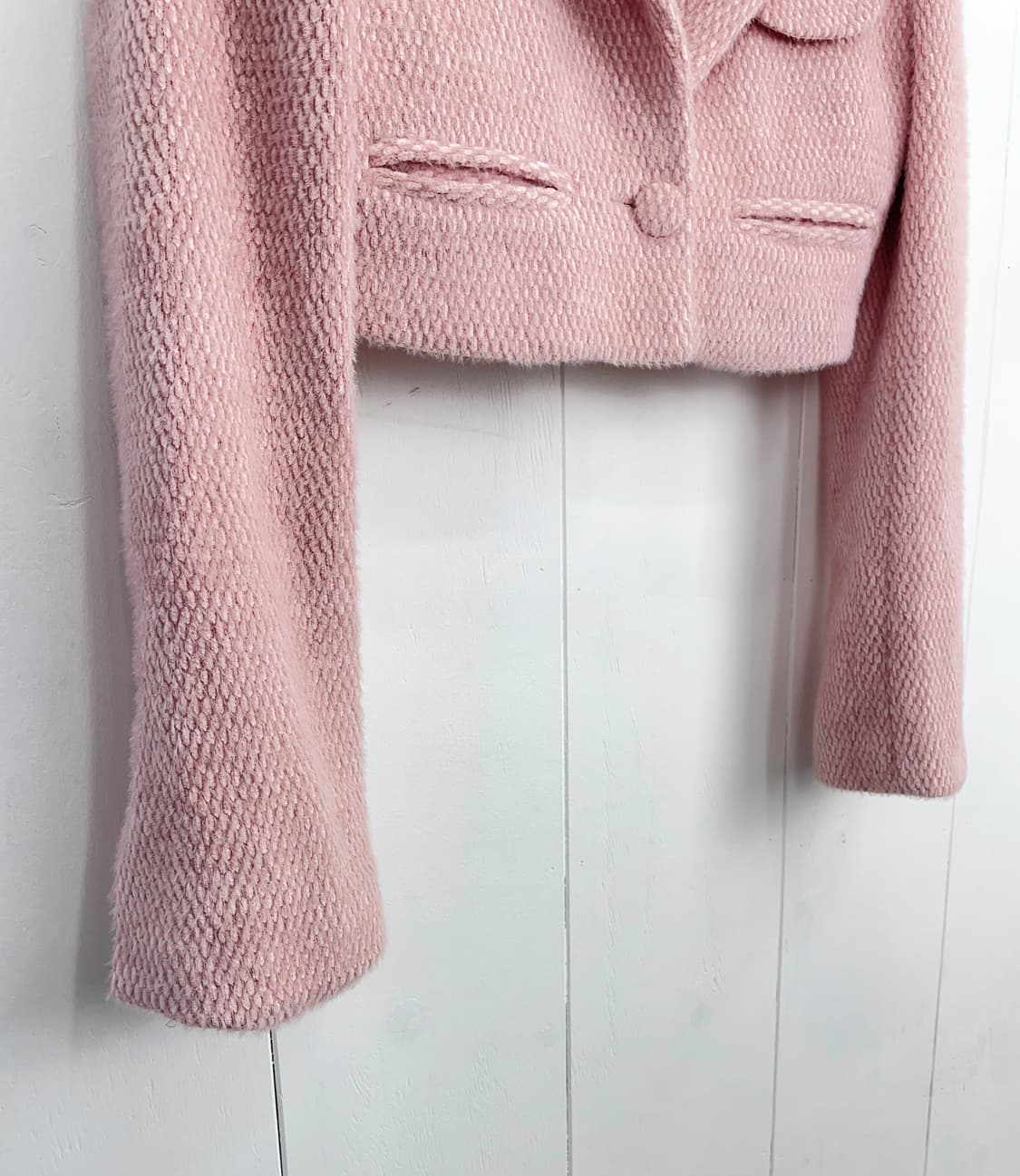 로랑(LAURENT) 텍스처 크롭 퍼 자켓 상품이미지5