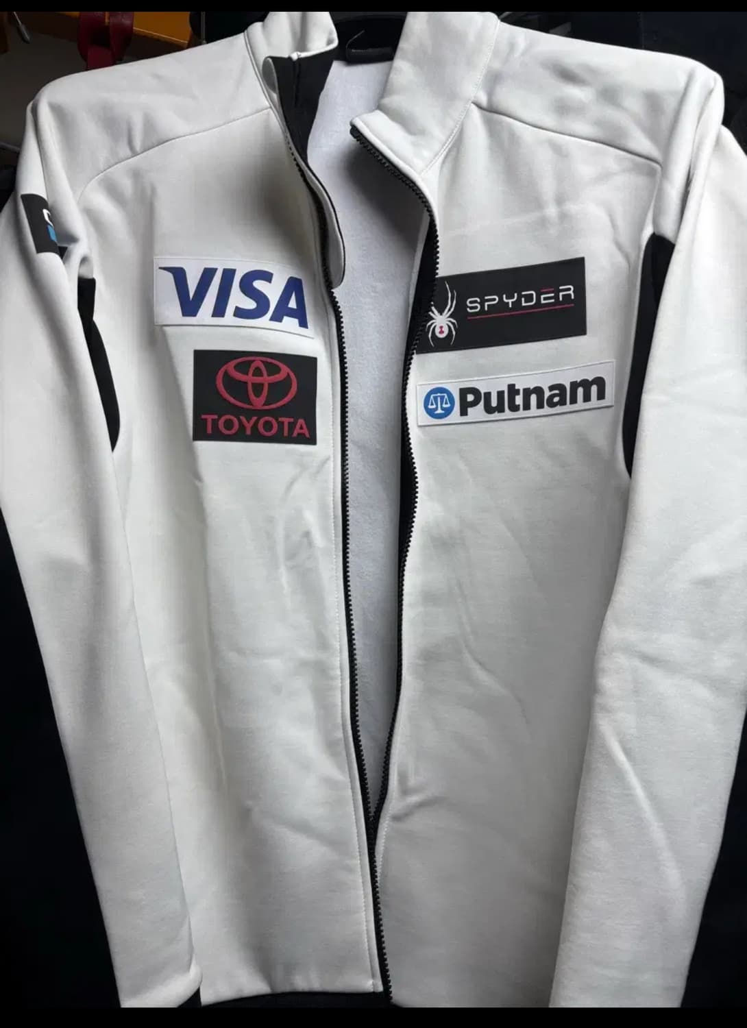 스파이더 US스키팀 화이트 집업 L 100 상품이미지1